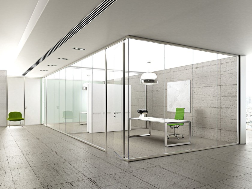 Tempered glass partition